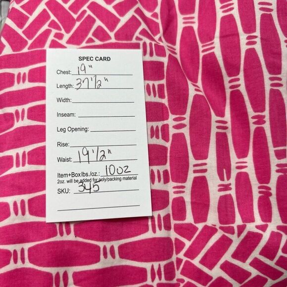 Lilly Pulitzer Chapman Tisket Tasket Tunic Dress Bamboo Print Pink Size Large - Picture 10 of 10